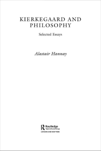 Kierkegaard and Philosophy