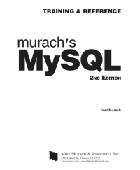 Murach's MySQL : training & reference