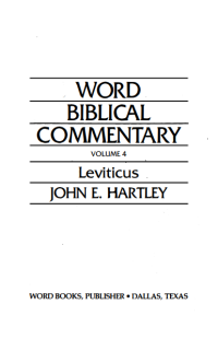 Word biblical commentary : Leviticus